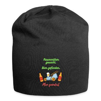 Rasenmäher der Bier bringt - Jersey-Beanie - Schwarz - Vorne