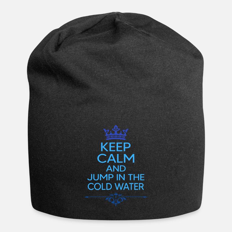 Eisbader Winterschwimmer kaltes Waser Kaltbader - Jersey-Beanie - Schwarz