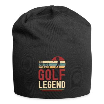 Ehemann Vater Golf Legende Retro Vintage - Jersey-Beanie - Schwarz - Vorne
