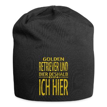 alkoholexzesse geburtstag gerste hund haustier - Jersey-Beanie - Schwarz - Vorne