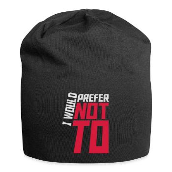 Je préfère ne pas - Bonnet en jersey - noir - Devant