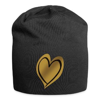 Cœur Or Noir - Bonnet en jersey - noir - Devant