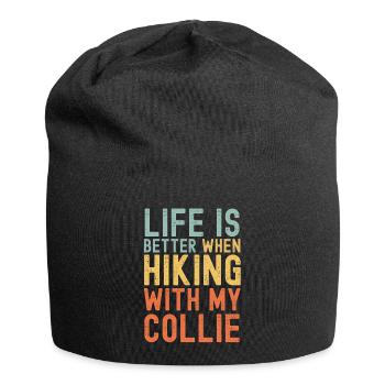 Collie Wanderhund retro - Jersey-Beanie - Schwarz - Vorne