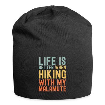 Malamute Wanderhund retro - Jersey-Beanie - Schwarz - Vorne