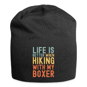Deutscher Boxer Wanderhund retro - Jersey-Beanie - Schwarz - Vorne