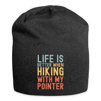 Pointer Hiking dog retro - Jersey Beanie - black - Front