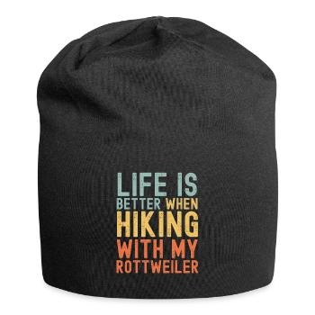 Rottweiler Wanderhund retro - Jersey-Beanie - Schwarz - Vorne