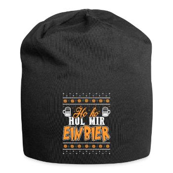 Ho Ho Hol mir ein Bier - Jersey-Beanie - Schwarz - Vorne