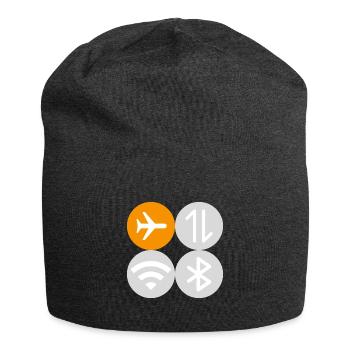 Quick Menu Flug Modus - Jersey-Beanie - Anthrazit - Vorne
