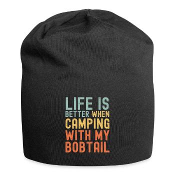 Bobtail Camping rétro vintage - Bonnet en jersey - noir - Devant