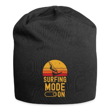 Windsurfen Mode on retro vintage - Jersey-Beanie - Schwarz - Vorne