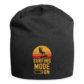 Kitesurfen Mode on retro vintage - Jersey-Beanie - Schwarz - Vorne