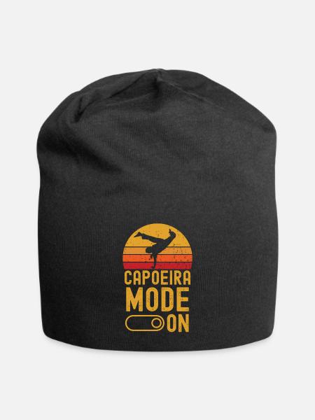 Capoeira Mode on retro vintage - Jersey-Beanie - Schwarz