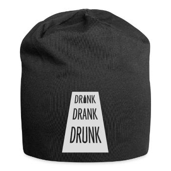 drink drank drunk Zitat - Jersey-Beanie - Schwarz - Vorne