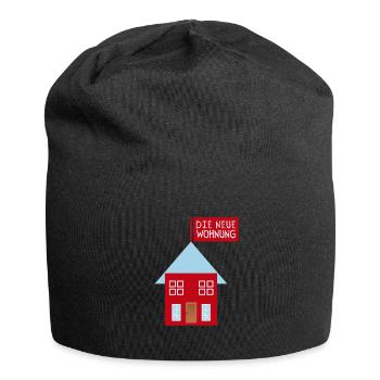Die Neue Wohnung - Jersey-Beanie - Schwarz - Vorne