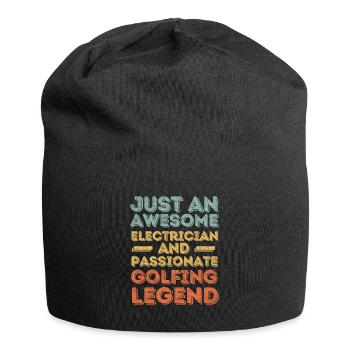 Électricien Golf rétro - Bonnet en jersey - noir - Devant