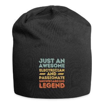 Elektriker Snowboarden retro - Jersey-Beanie - Schwarz - Vorne