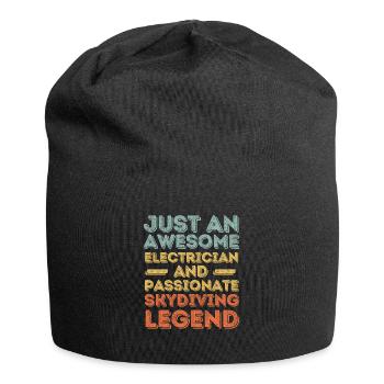 Electrician skydiving retro - Jersey Beanie - black - Front