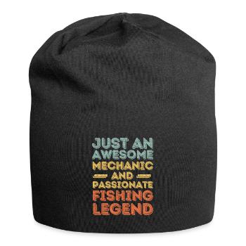 Mécanicien pêche pêche rétro - Bonnet en jersey - noir - Devant