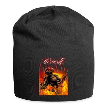 Werewolf Design - Jersey-Beanie - Schwarz - Vorne