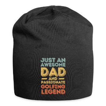 Papa Golfen retro - Jersey-Beanie - Schwarz - Vorne