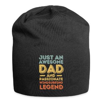 Papa Windsurfen retro - Jersey-Beanie - Schwarz - Vorne