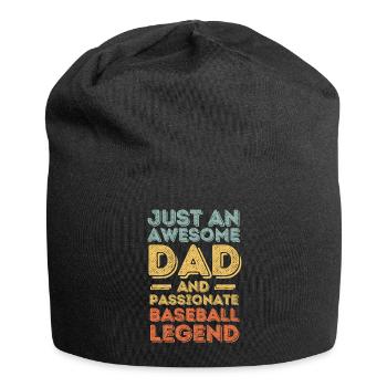 Papa Baseball retro - Jersey-Beanie - Schwarz - Vorne