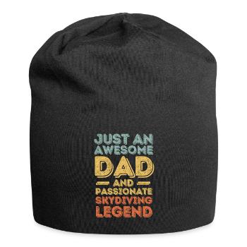 Papa parachutisme rétro - Bonnet en jersey - noir - Devant