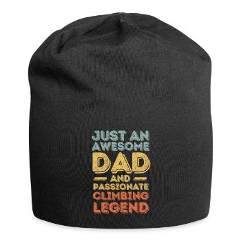 Papa Klettern retro - Jersey-Beanie - Schwarz - Vorne