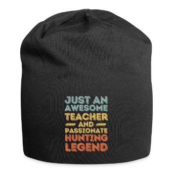 Teachers hunting retro - Jersey Beanie - black - Front