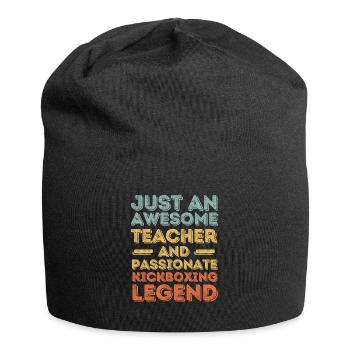 Lehrer Kickboxen retro - Jersey-Beanie - Schwarz - Vorne