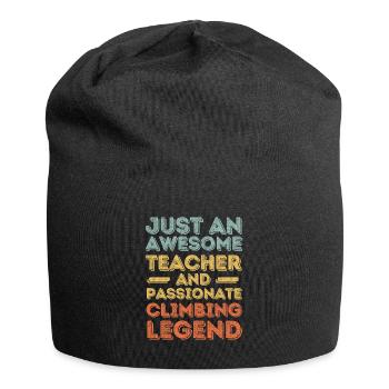 Lehrer Klettern retro - Jersey-Beanie - Schwarz - Vorne