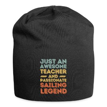 Instructeur voile rétro - Bonnet en jersey - noir - Devant