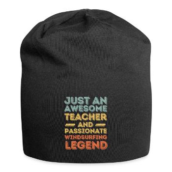 Lehrer Windsurfen retro - Jersey-Beanie - Schwarz - Vorne