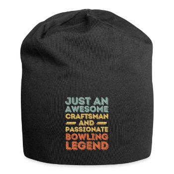 Handwerker Bowling retro - Jersey-Beanie - Schwarz - Vorne