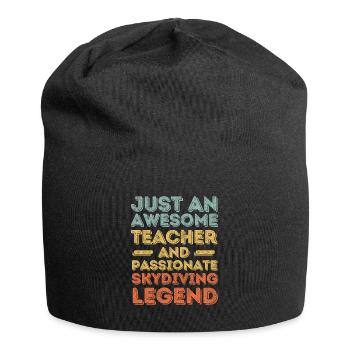Professeur de parachutisme rétro - Bonnet en jersey - noir - Devant
