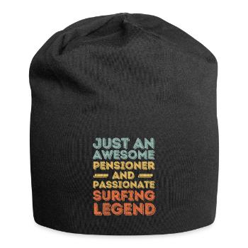 Rentner Surfen retro - Jersey-Beanie - Schwarz - Vorne