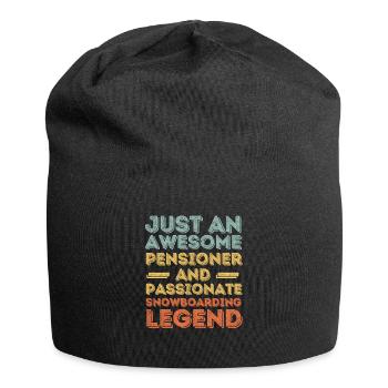 Rentner Snowboarden retro - Jersey-Beanie - Schwarz - Vorne
