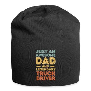 Papa Camionneur Fête des Pères - Bonnet en jersey - noir - Devant