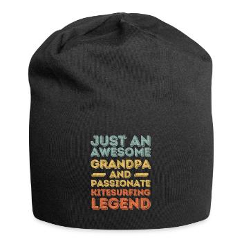 Grandpa Kitesurfing retro - Jersey Beanie - black - Front
