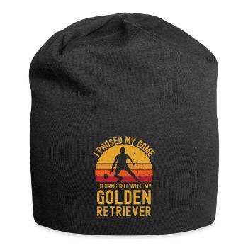 Badminton and Golden Retriever - Jersey Beanie - black - Front