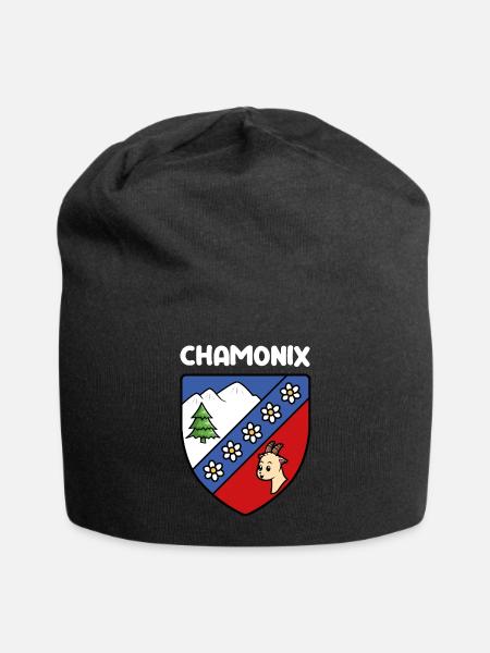 Drapeau Mignon Chamonix Mont Blanc Haute Savoie - Bonnet en jersey - noir