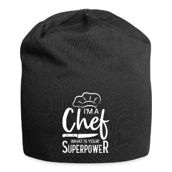 Chef Chef Chefs Kitchen Funny saying - Jersey Beanie - black - Front