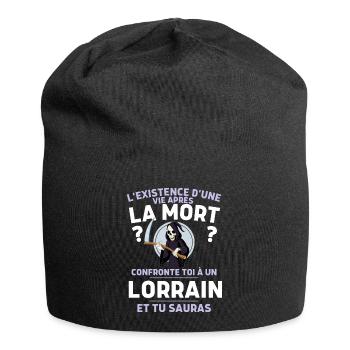 Cadeau Humour Homme Lorrain - Bonnet en jersey - noir - Devant