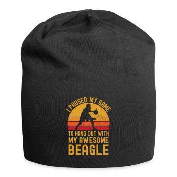 Basketball et Beagle - Bonnet en jersey - noir - Devant