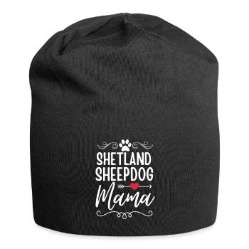 Shetland Sheepdog Mama - Bonnet en jersey - noir - Devant