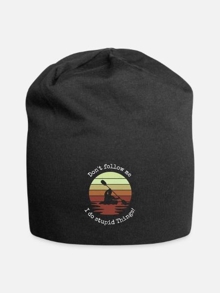 Don t follow me - I do stupid things - Jersey-Beanie - Schwarz
