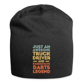 Truck driver Darts retro - Jersey Beanie - black - Front