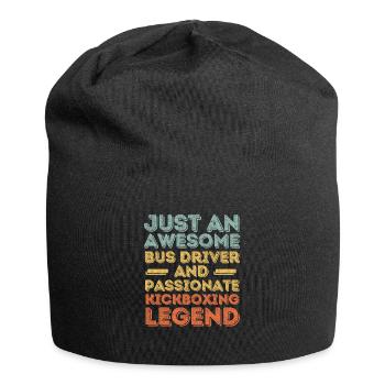 Busfahrer Kickboxen retro - Jersey-Beanie - Schwarz - Vorne