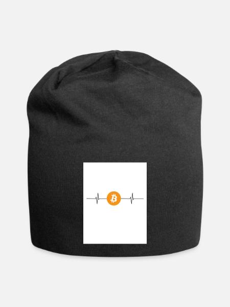 Bitcoinherzschlag - Jersey-Beanie - Schwarz